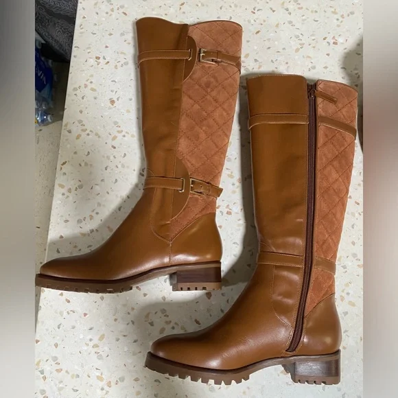 Women's Talbots Tish Tall Quilted Leather Lug Boots, Size 6.5 M - Picture 9 of 17